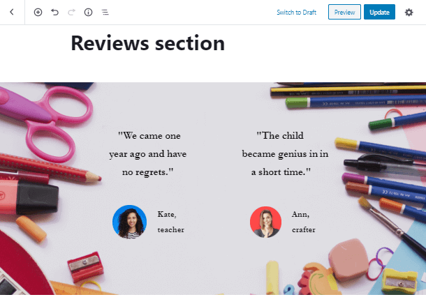 add a review in Review Block