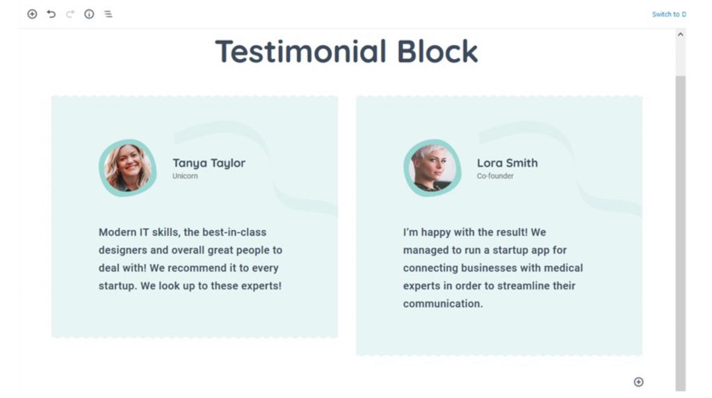 Getwid Testimonials Design