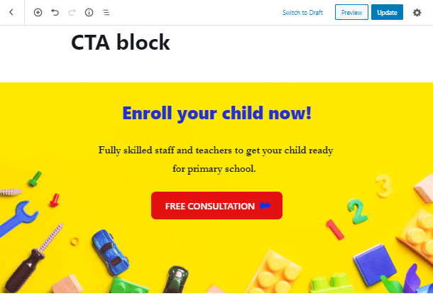 Call to Action WordPress Block in Gutenberg 