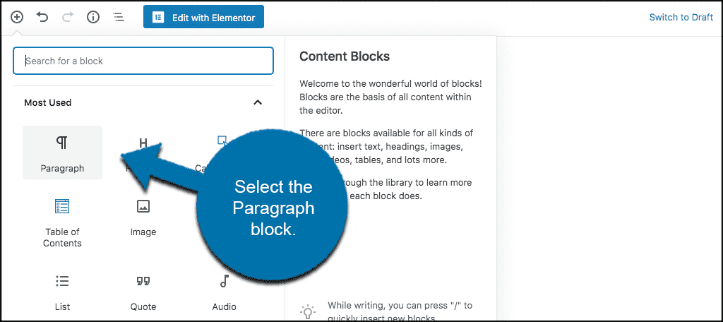 Select-Paragraph-Block