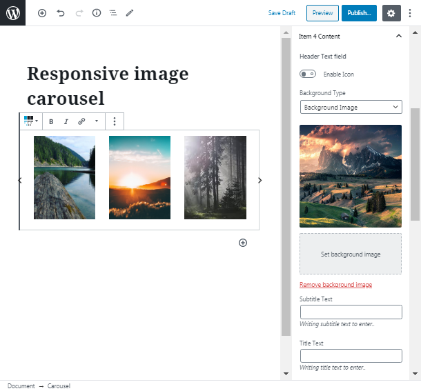 responsive image carousel