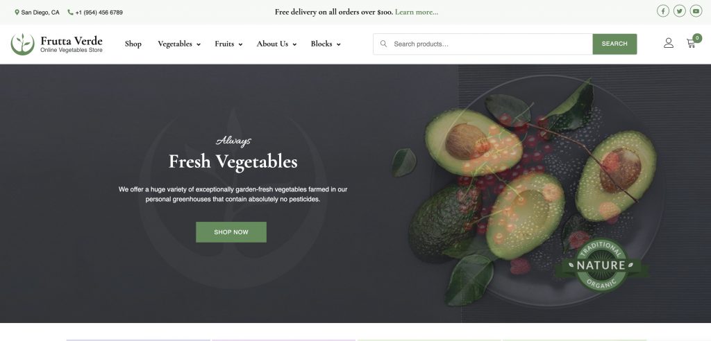 Frutta Verde Gutenberg Theme