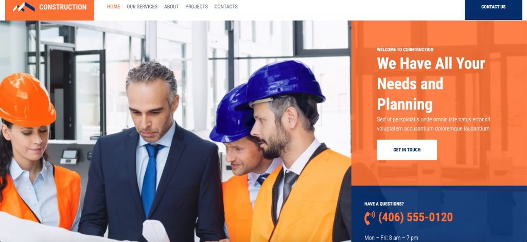 Construction WordPress Theme