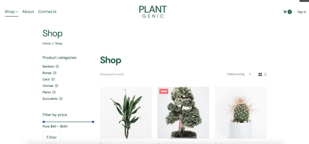 Plant Genic WooCommerce theme