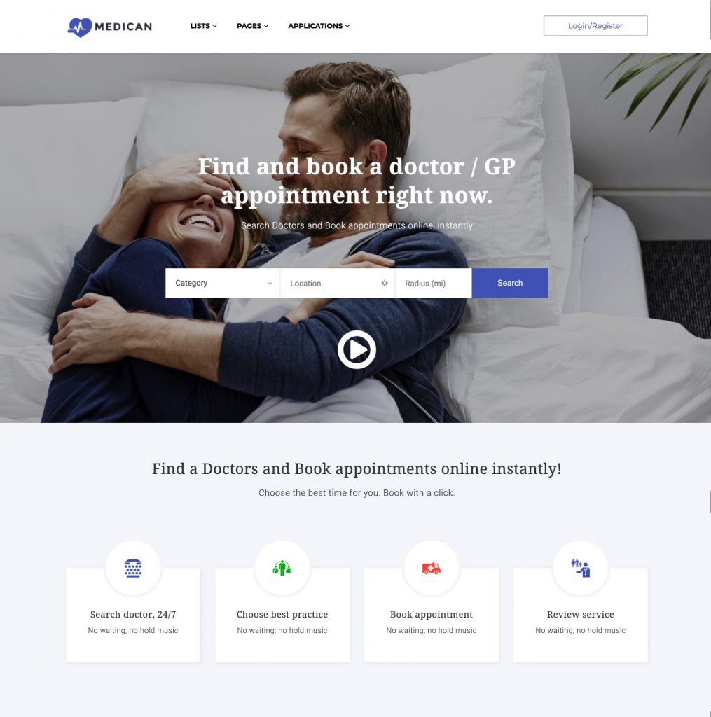 Medican WordPress booking theme