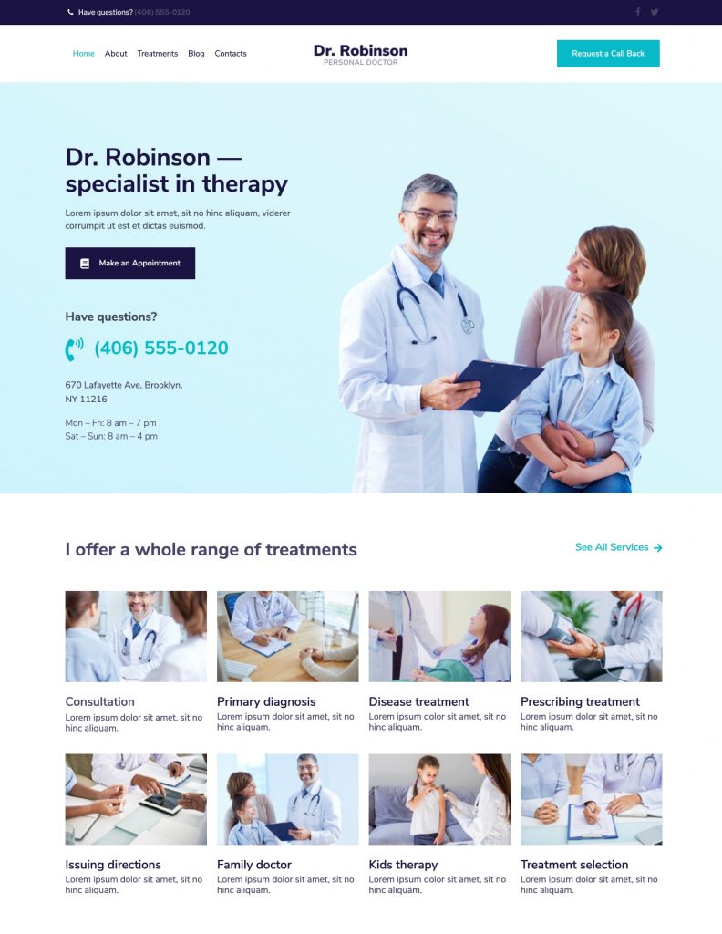 Dr.Robinson WordPress Theme for Gutenix