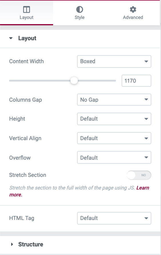 Elementor Settings