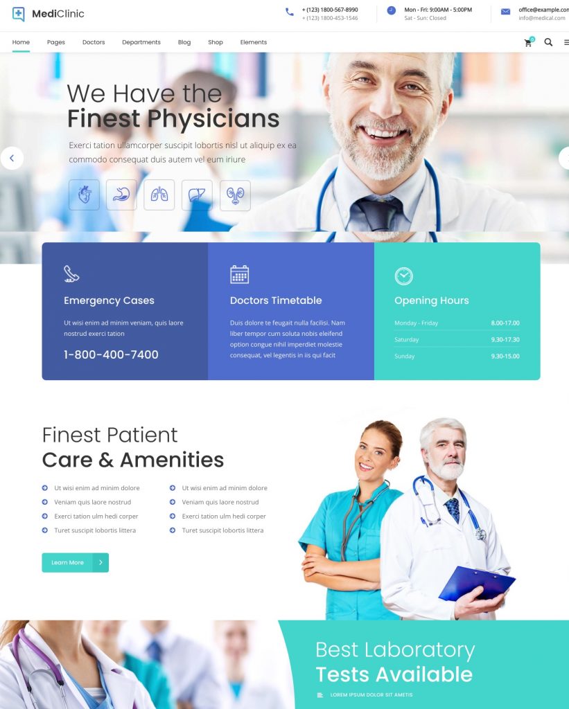 MediClinic Medical WordPress Theme