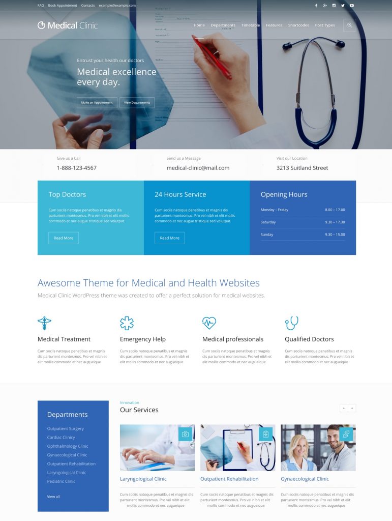Medical Clinic Medical WordPress Theme