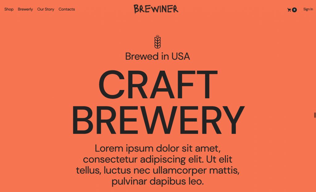 Brewiner Craft Brewery WordPress Theme