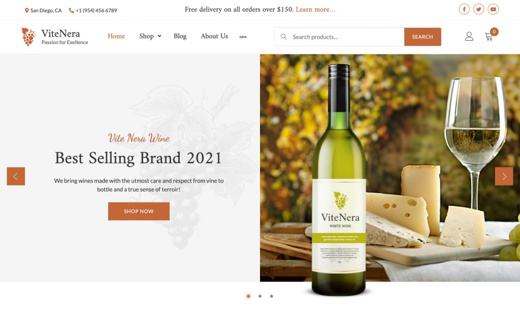 Wine WordPress Theme For Business