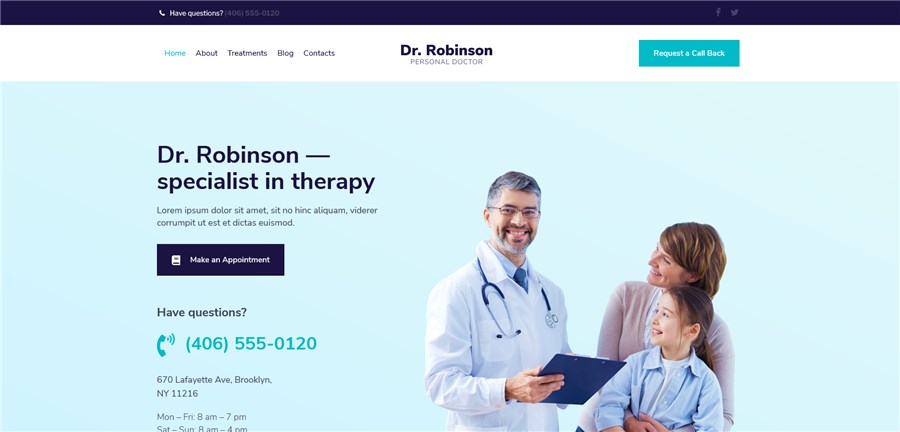 Robinson WordPress medical theme