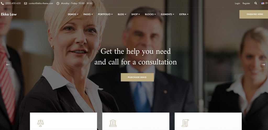 WordPress theme for lawyers