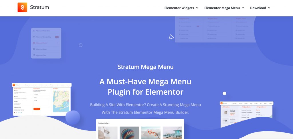 Stratum Elementor Mega Menu