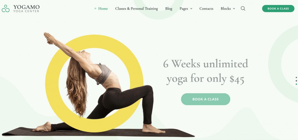 Yogamo Yoga WordPress Template
