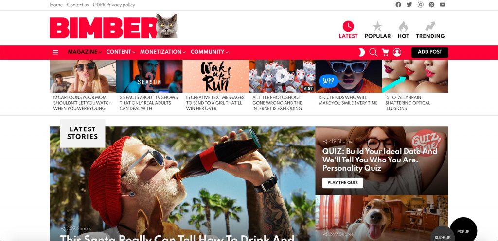 Bimber - Viral Magazine WordPress Theme