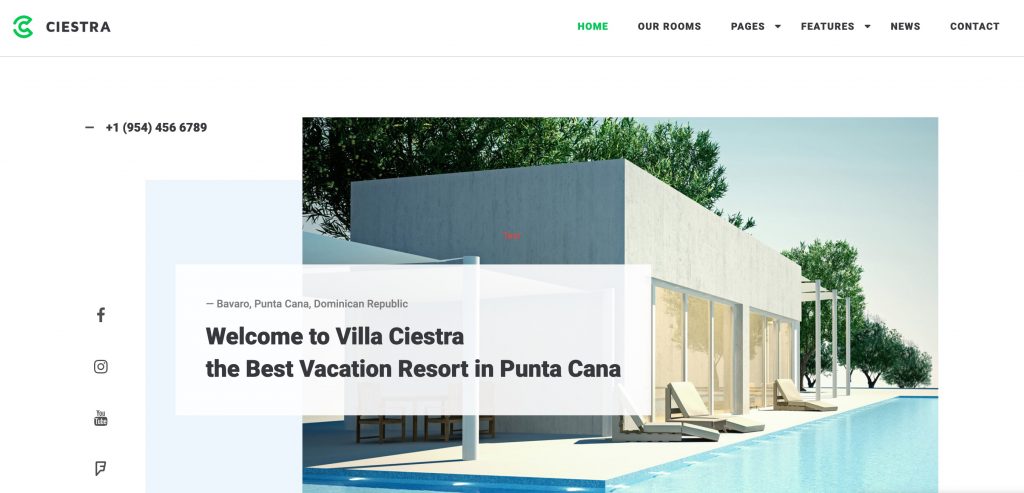 Ciestra Hotel Elementor theme