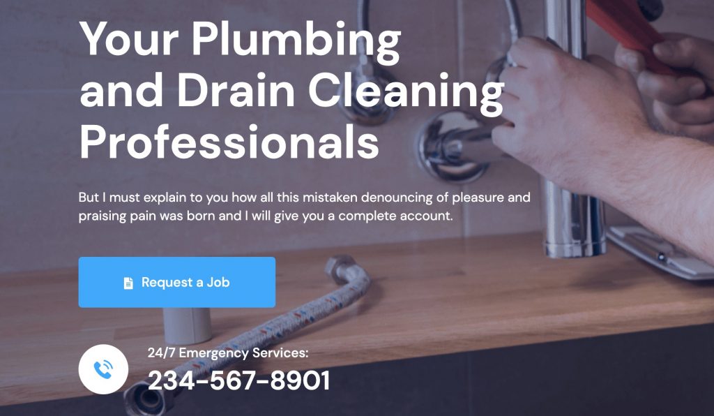 Fixis Plumbing Website Template CTAs