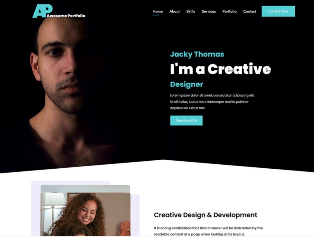 Awesome Portfolio - Free WordPress portfolio theme