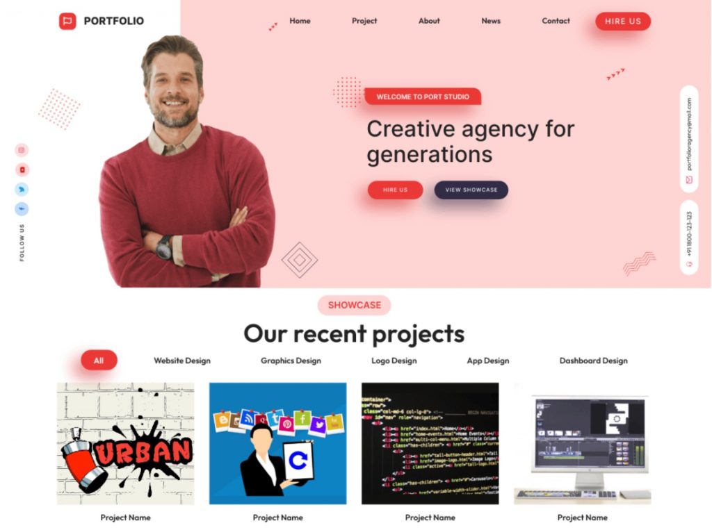 Creative Portfolio Lite - Free WordPress portfolio theme