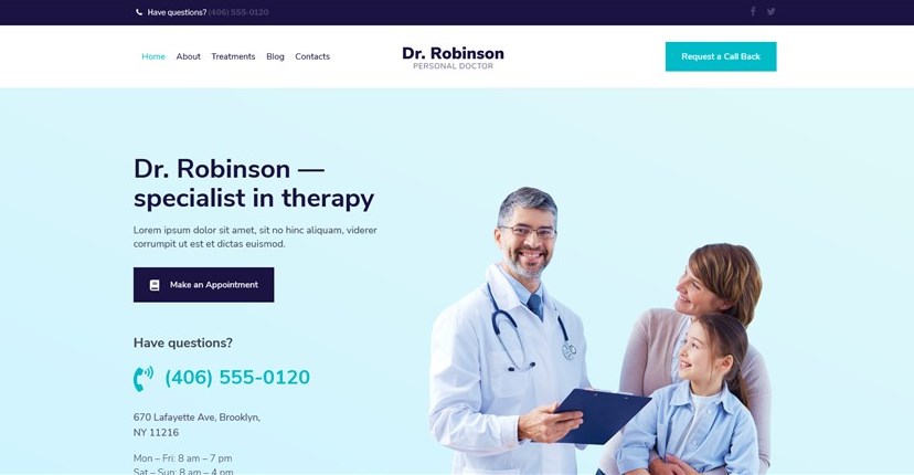 robinson template gutenix theme