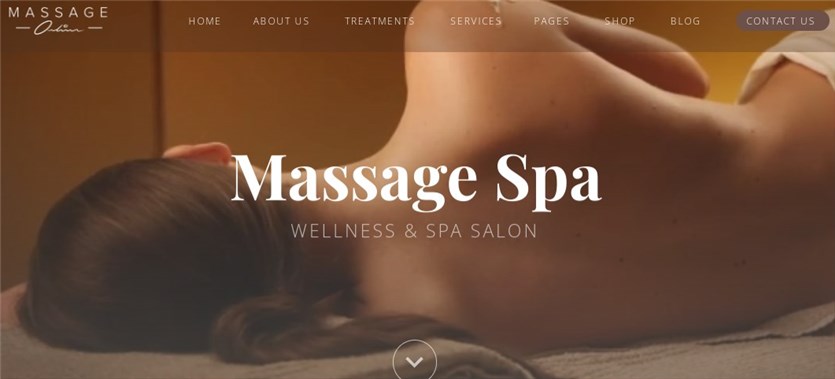 beauty wellness website template for massage therapists