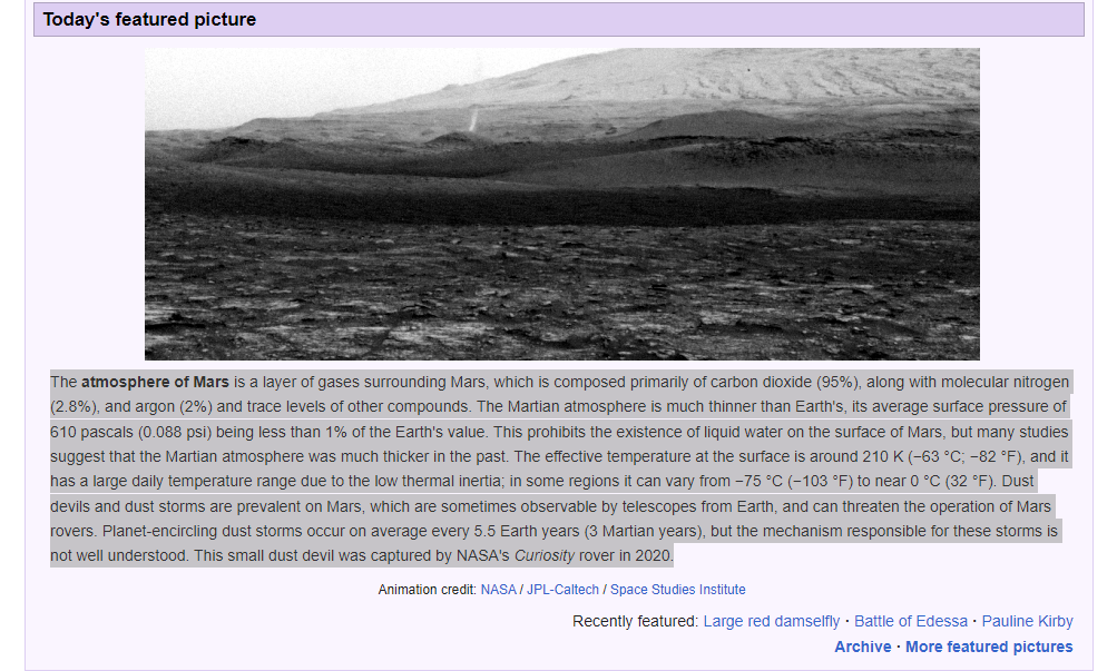 Image of the Wikipedia page taken as an example of the text for rewriting