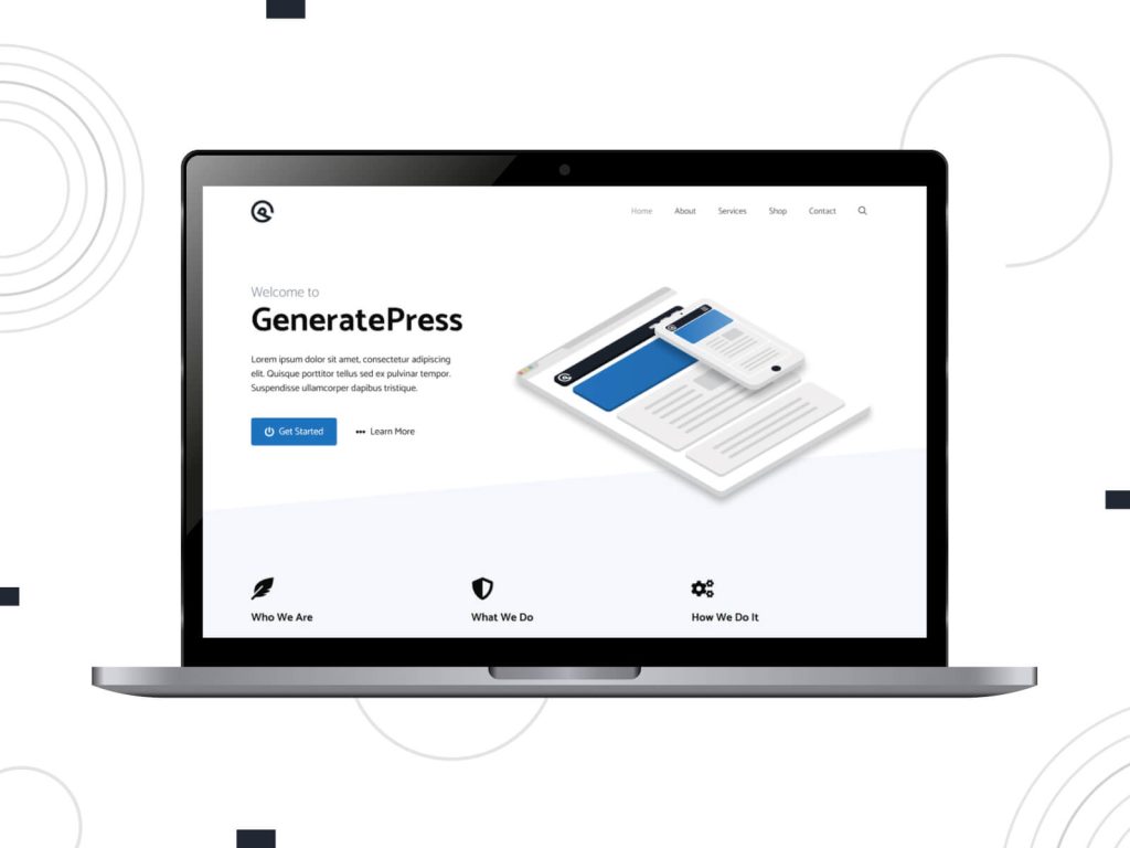Picture of GeneratePress - light, calm, multipurpose theme in steel blue hues.