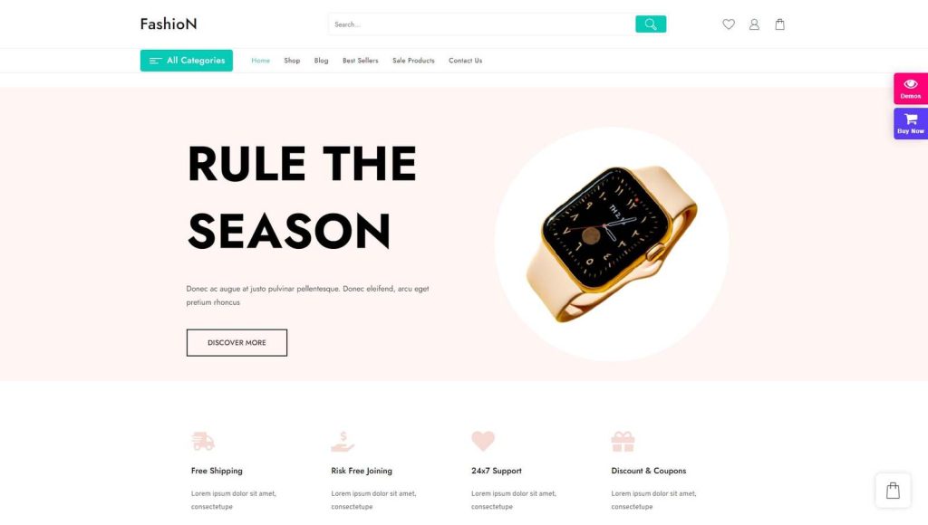 Picture of Fashion Shop Brizy, a responsive theme for WordPress.