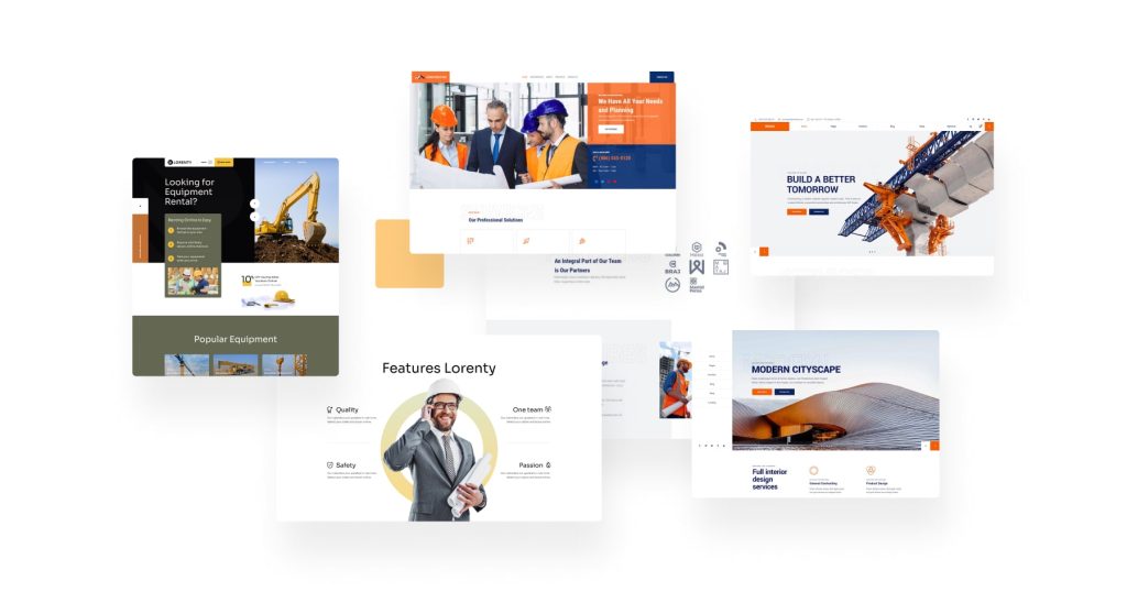 Construction WordPress themes.