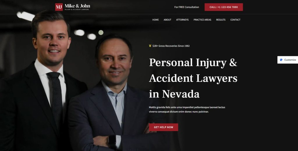 Illustration of Astra, one of lawyer WordPress themes with an SEO-optimized layout.