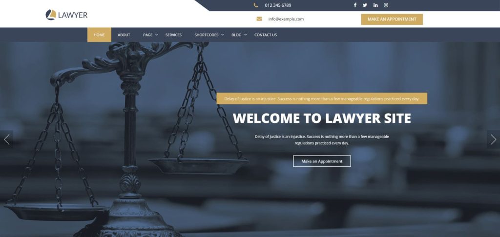 Figure of Expert Lawyer, a professional WordPress theme for lawyers with a fully responsive & SEO-ready design.