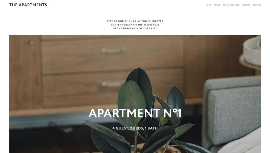 Photograph of The Apartments, a well-designed short-term rental template with a built-in blog.