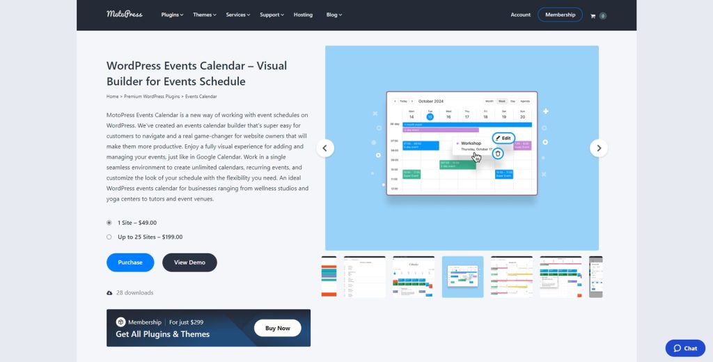 Picture of MotoPress Events Calendar, a flexible calendar plugin for event websites with full support of recurring events.