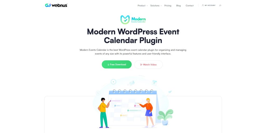 Image of Modern Events Calendar, an events calendar for WordPress with support of recurring and long-running events.