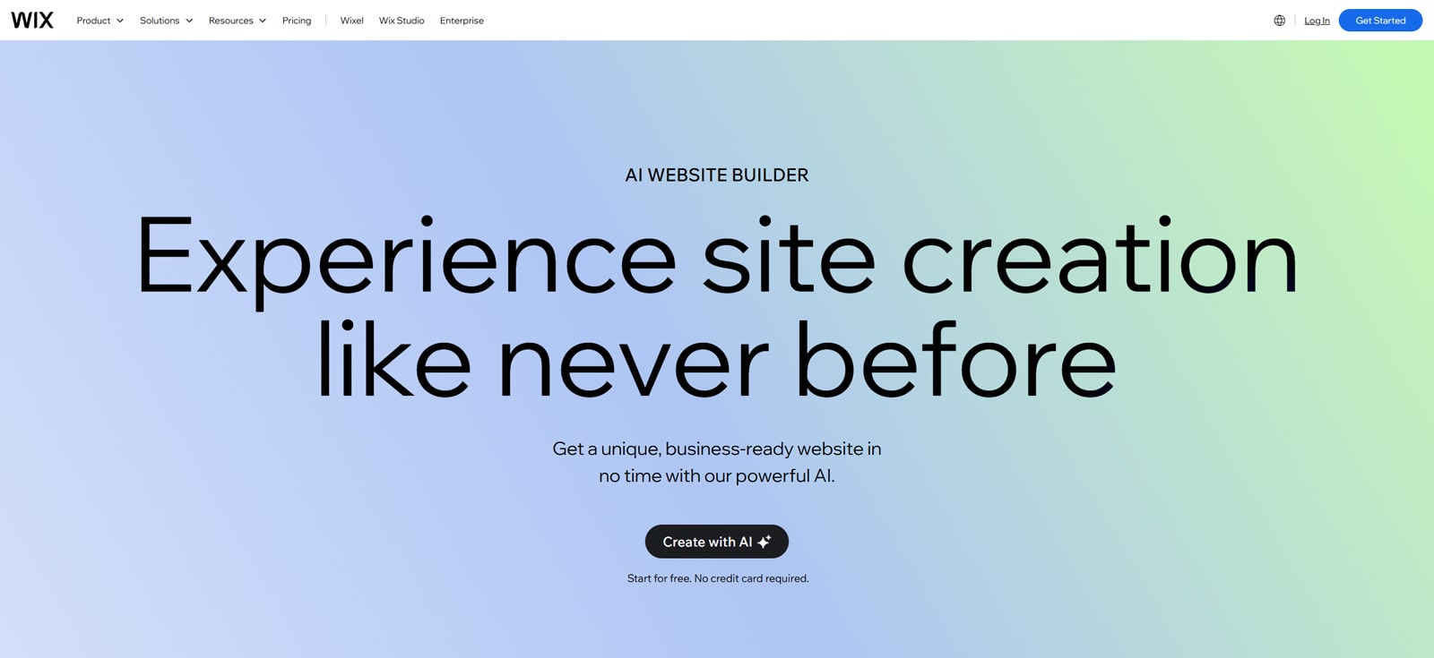 Graphic of Wix, a modern AI-powered website builder with easy & quick content generation.