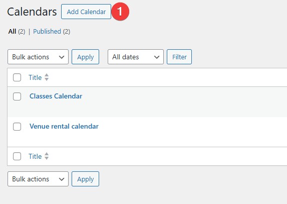 Photo of the page for creating a calendar.