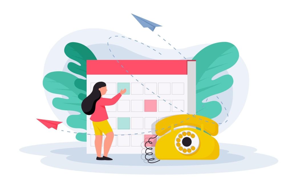 Image of a person choosing a date in calendar and learning how to create a booking form in WordPress.