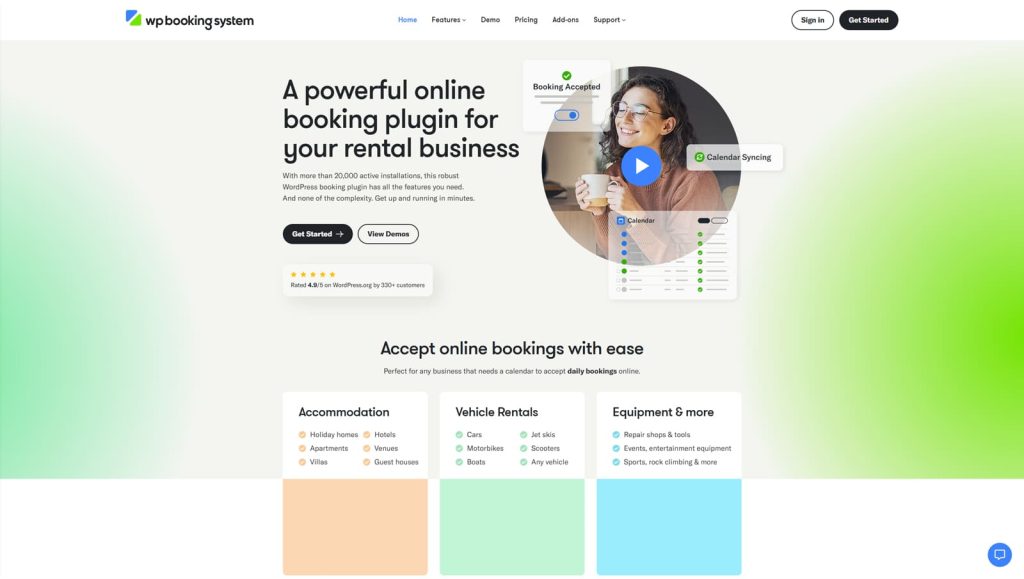 Image of WP Booking System, an easy-to-manage booking solution for WordPress with built-in user management tools.