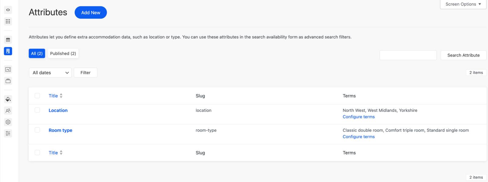Booking form fields in BNBForms.