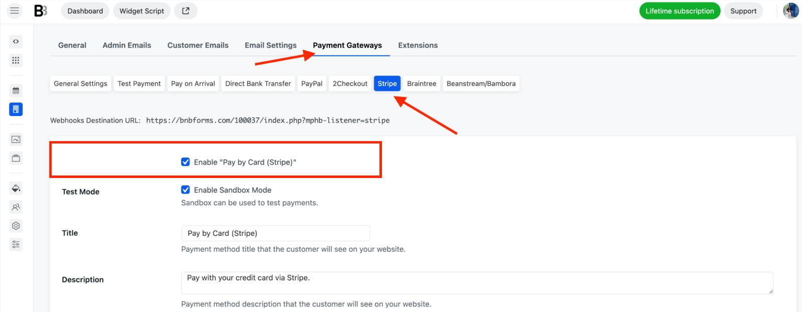 Payment gateways.